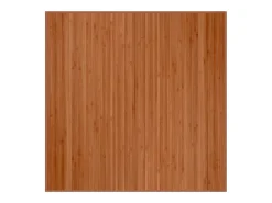 Clicnbuy Alfombra De Salón-Alfombra cuadrada bambú marrón 100x100 cm Marru00f3n