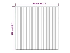 Alfombra cuadrada marrón oscuro 100x100 cm bambú Marru00f3n Best
