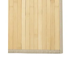 Alfombra cuadrada natural clara 100x100 cm bambú Beige