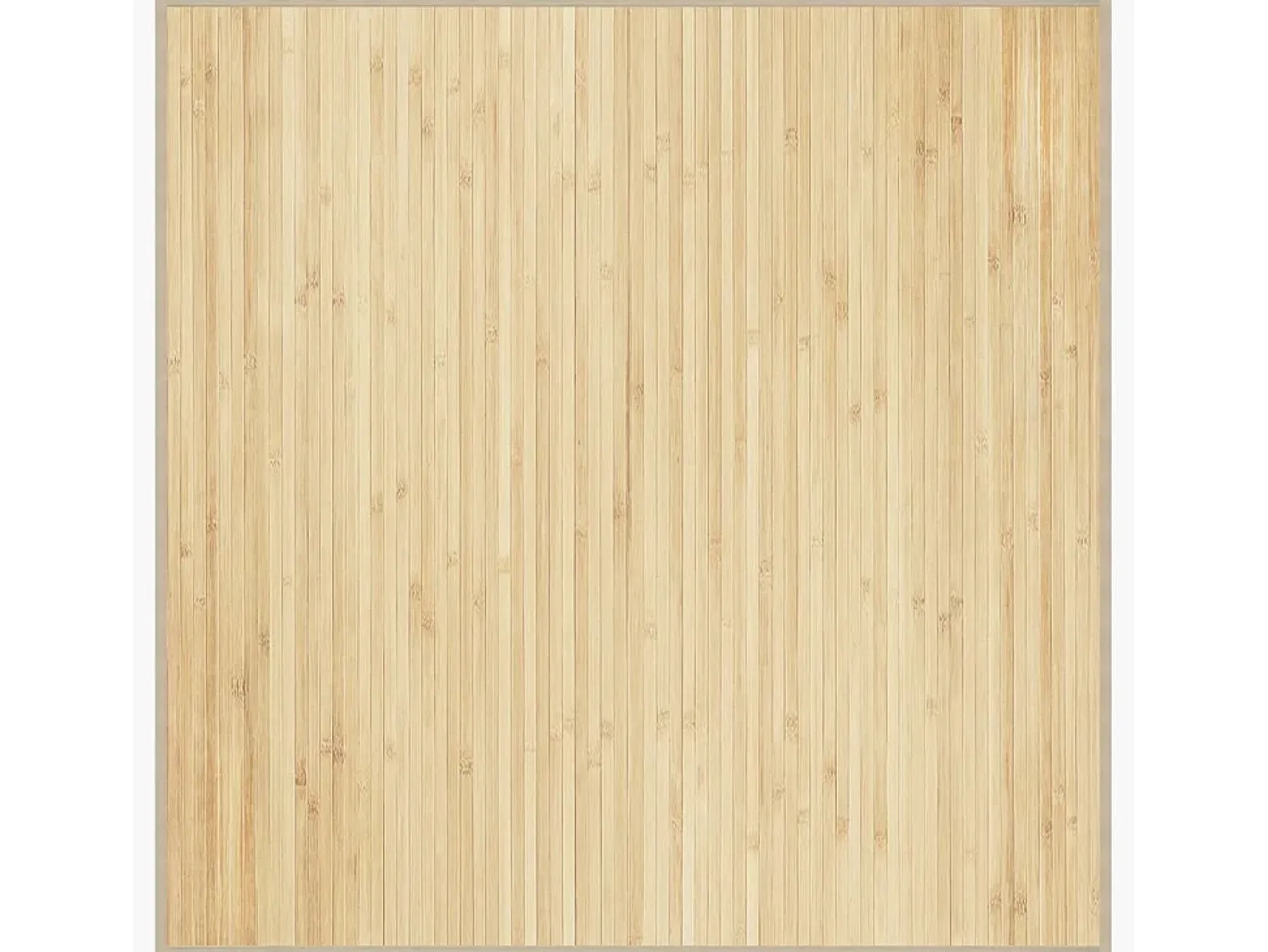 Alfombra cuadrada natural clara 100x100 cm bambú Beige