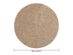 Alfombra de 90 cm con aspecto de yute, para interior y exterior Marru00f3n