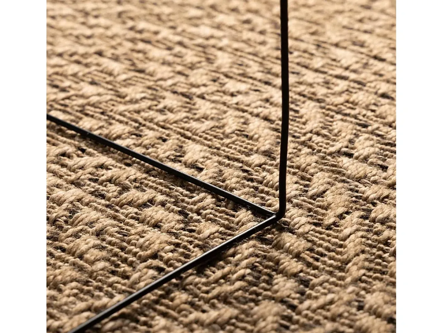 Alfombra de 160 cm con aspecto de yute, para interior y exterior Marru00f3n New