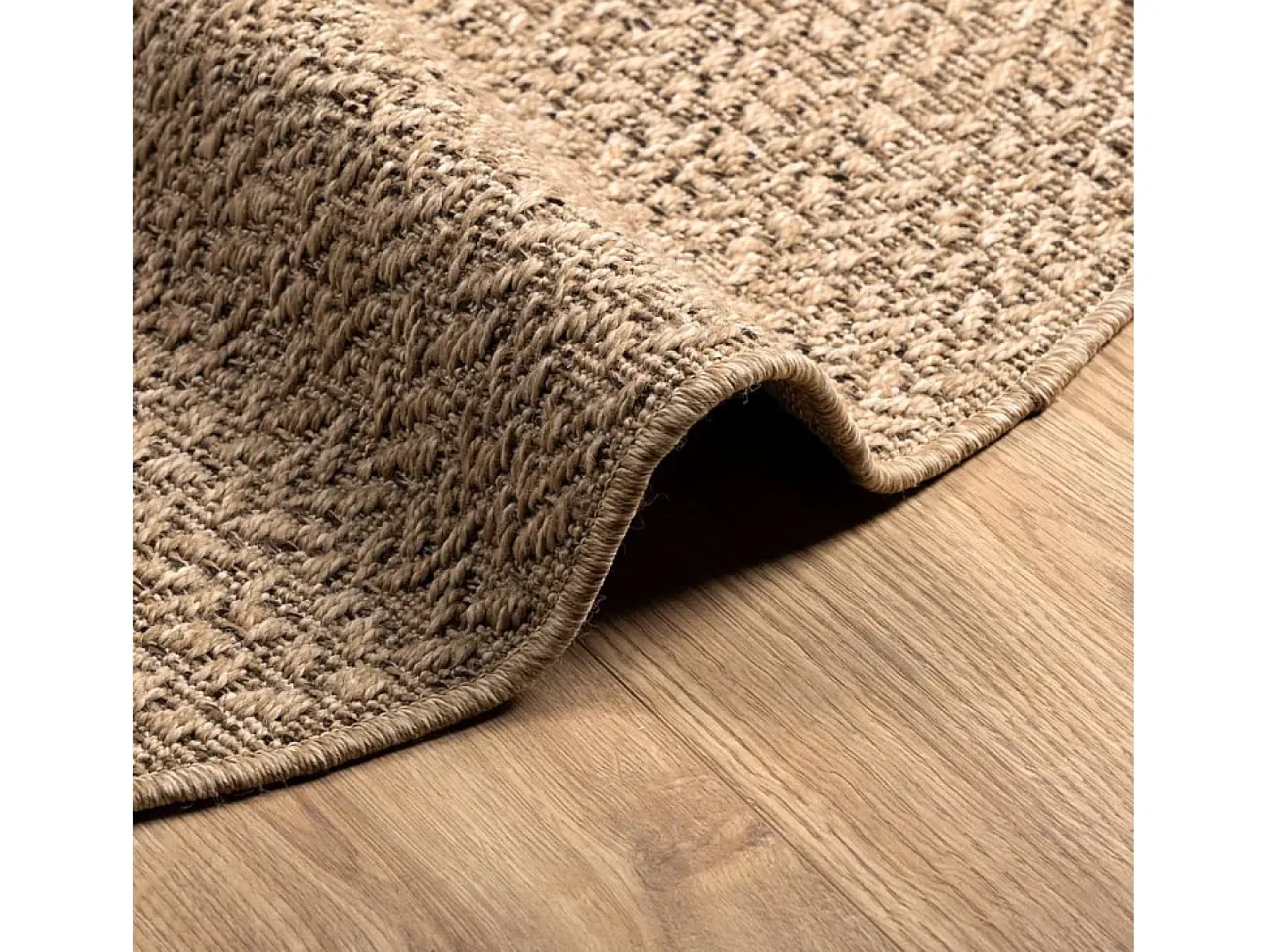 Alfombra de 160 cm con aspecto de yute, para interior y exterior Marru00f3n New