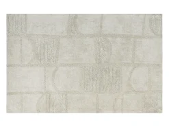 OZAIA Alfombra de algodón con relieve hecha a mano - 200 x 290 cm - 1800g/m2 - - HAZELA Marfil Best