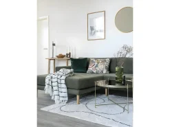 Best House Nordic Alfombra de algodón estampado marrón claro 160 x 230 cm Beige
