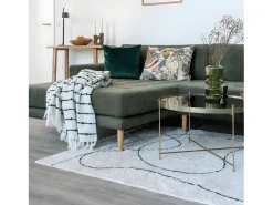 Best House Nordic Alfombra de algodón estampado marrón claro 160 x 230 cm Beige