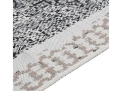 Clicnbuy Alfombra De Salón-Alfombra de algodón negra y 120x180 cm Gris