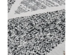 Clicnbuy Alfombra De Salón-Alfombra de algodón negra y 120x180 cm Gris