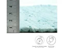 Alfombra de algodón tejida a mano y reversible 70x140 cm claro Happy Cotton Azul Outlet