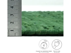 Discount Alfombra de algodón tejida a mano y reversible 60x120 cm Verde oscuro Happy Cotton Verde pino