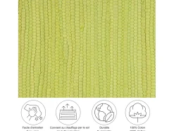 Alfombra De Salón-Alfombra de algodón tejida a mano y reversible 70x140 cm Happy Cotton Verde