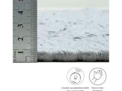 Alfombra de algodón tejida a mano y reversible 40x60 cm Happy Cotton Gris Clearance