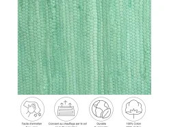 Alfombra de algodón tejida a mano y reversible 120x180 cm Menta Happy Cotton Verde almendra Online