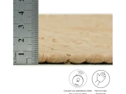 Alfombra de algodón tejida a mano y reversible 40x60 cm Naturaleza Happy Cotton Color natural claro Discount