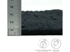 Alfombra de algodón tejida a mano y reversible 90x160 cm Happy Cotton Negro Online