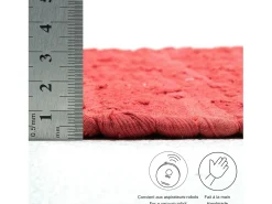 Discount Alfombra de algodón tejida a mano y reversible 160x230 cm Happy Cotton Rojo