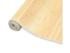 Alfombra de bambú color natural 80x200 cm ES28245 Beige New