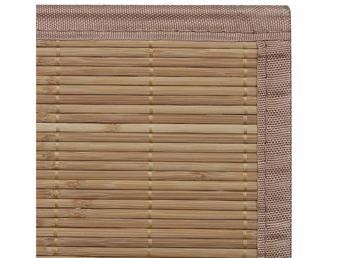 Clicnbuy Alfombra De Salón-Alfombra de bambú color natural 100x160 cm Marru00f3n
