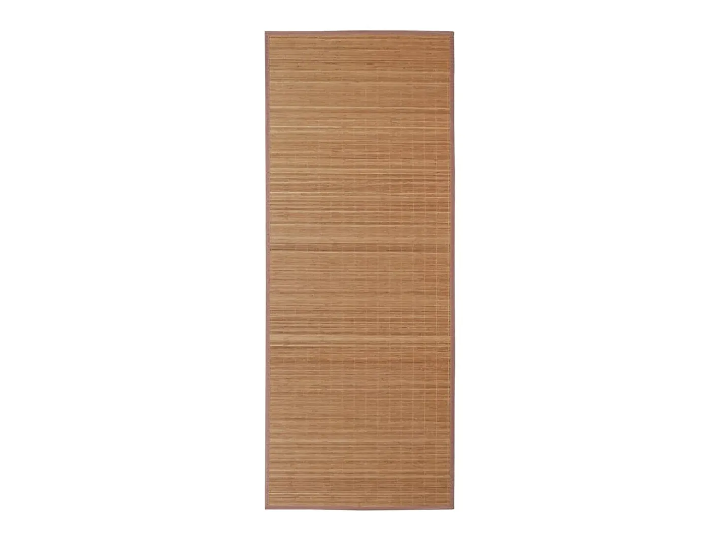 Alfombra De Cocina-Alfombra de bambú marrón con láminas rectangulares 150 x 200 cm Marru00f3n