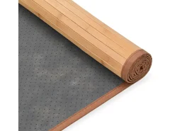 Outlet Clicnbuy Alfombra de bambú marrón 80x300 cm Marru00f3n