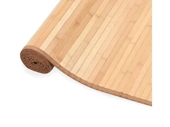 Outlet Clicnbuy Alfombra de bambú marrón 80x300 cm Marru00f3n