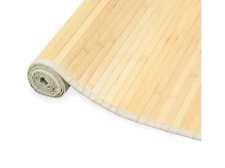 Online Alfombra de bambú natural de 80x200 cm con soporte antideslizante Beige
