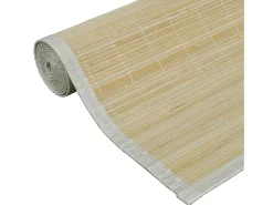 Alfombra de bambú natural con láminas rectangulares 120 x 180 cm Beige Hot