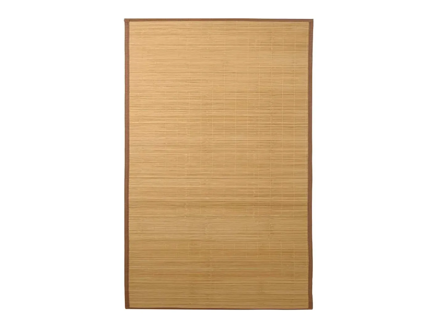 Alfombra de bambú 100x160 cm Marrón Marru00f3n New