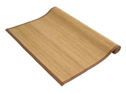 Alfombra de bambú 100x160 cm Marrón Marru00f3n New
