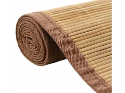 Discount Alfombra de bambú 160x230 cm Marrón Marru00f3n