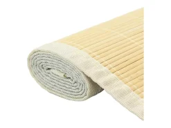 Alfombra De Cocina-Alfombra de bambú 160x230 cm Natural Marru00f3n