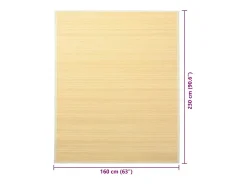 Alfombra De Cocina-Alfombra de bambú 160x230 cm Natural Marru00f3n
