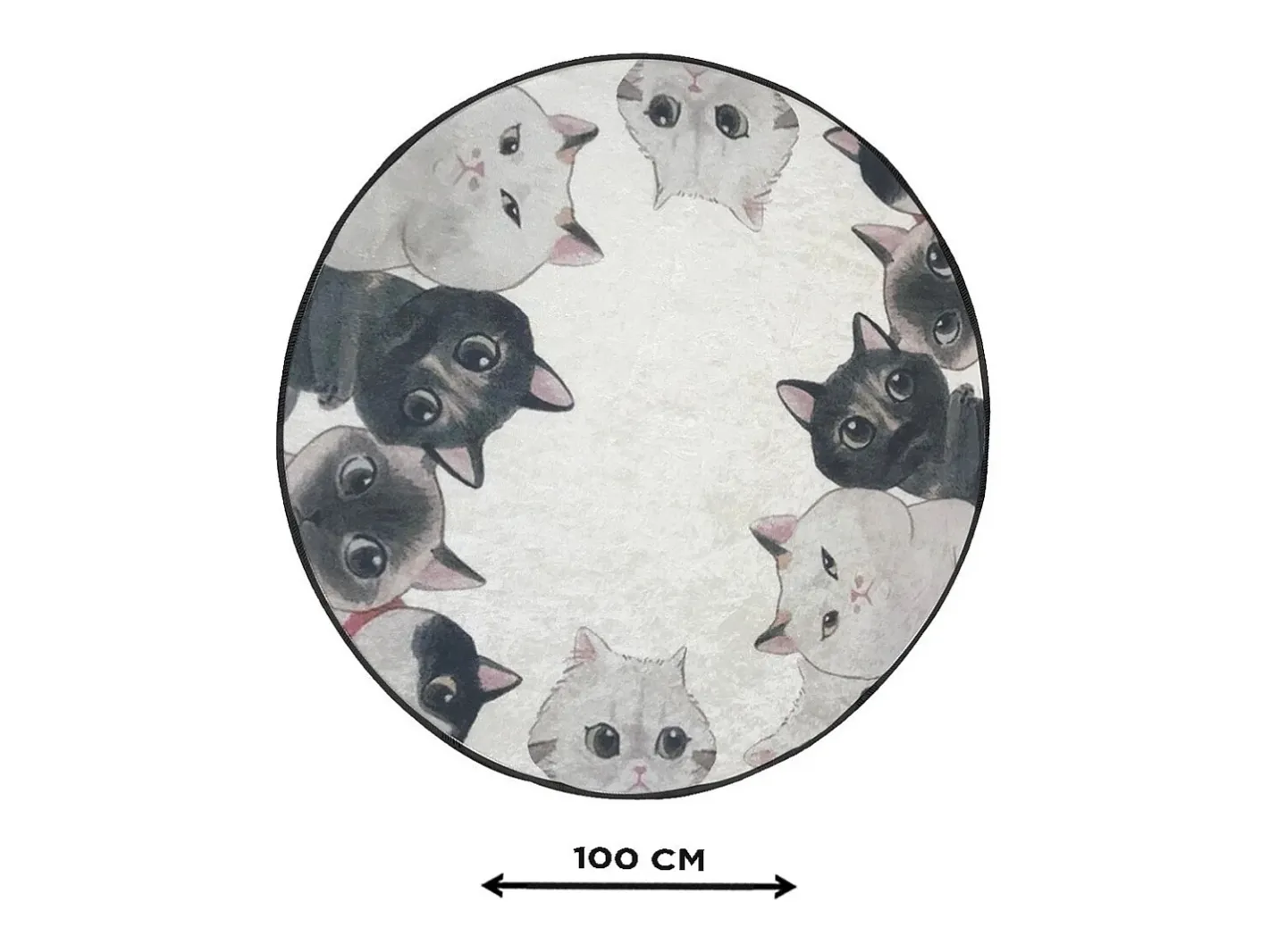 Alfombra De Baño|Ropa De Cama-Alfombra de baño Angry Cats DJT Çap Multicolor