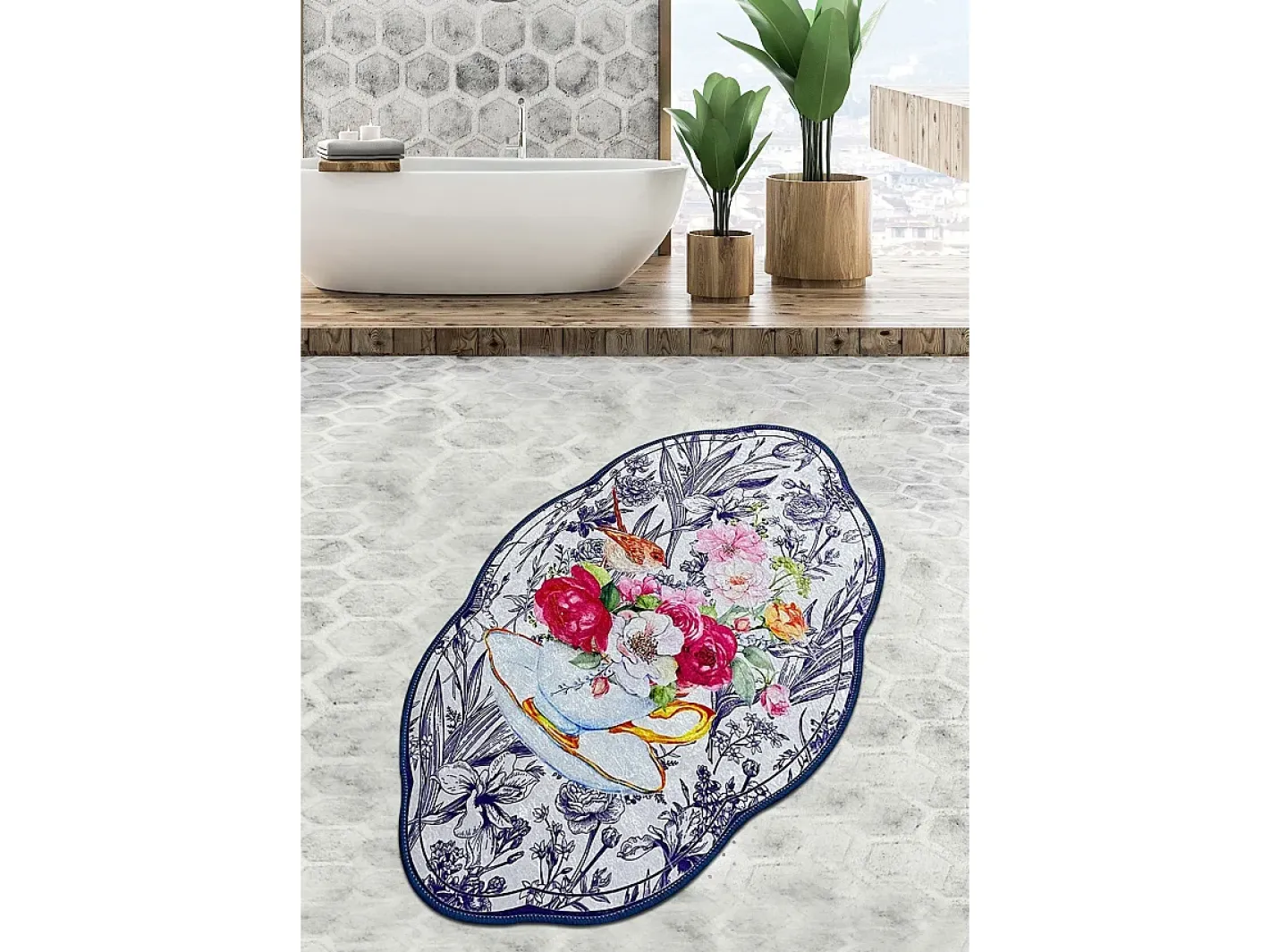 Alfombra De Baño|Ropa De Cama-Alfombra de baño Birdie Lohal Djt (70 x 120) Multicolor