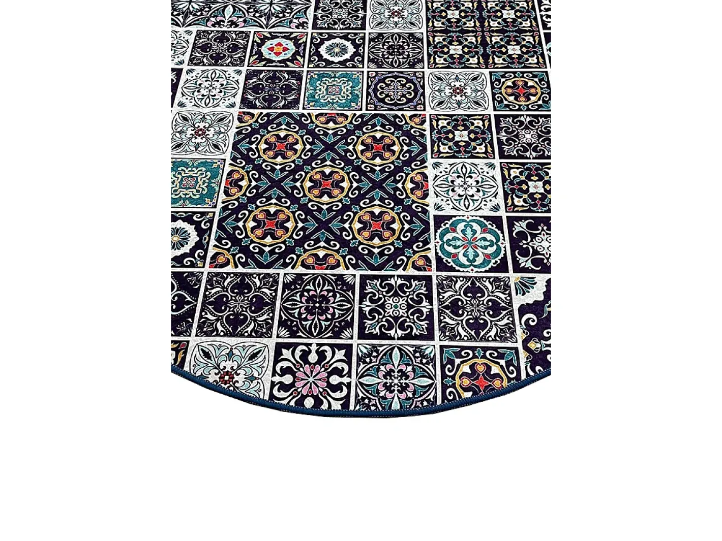 Alfombra De Baño|Ropa De Cama-Alfombra de baño Carres Bleus (100 cm) Multicolor