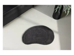Discount ebuy24 Alfombra de baño de piedra 75x50cm oscuro. Gris