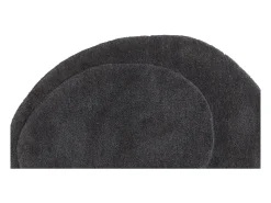 Discount ebuy24 Alfombra de baño de piedra 75x50cm oscuro. Gris