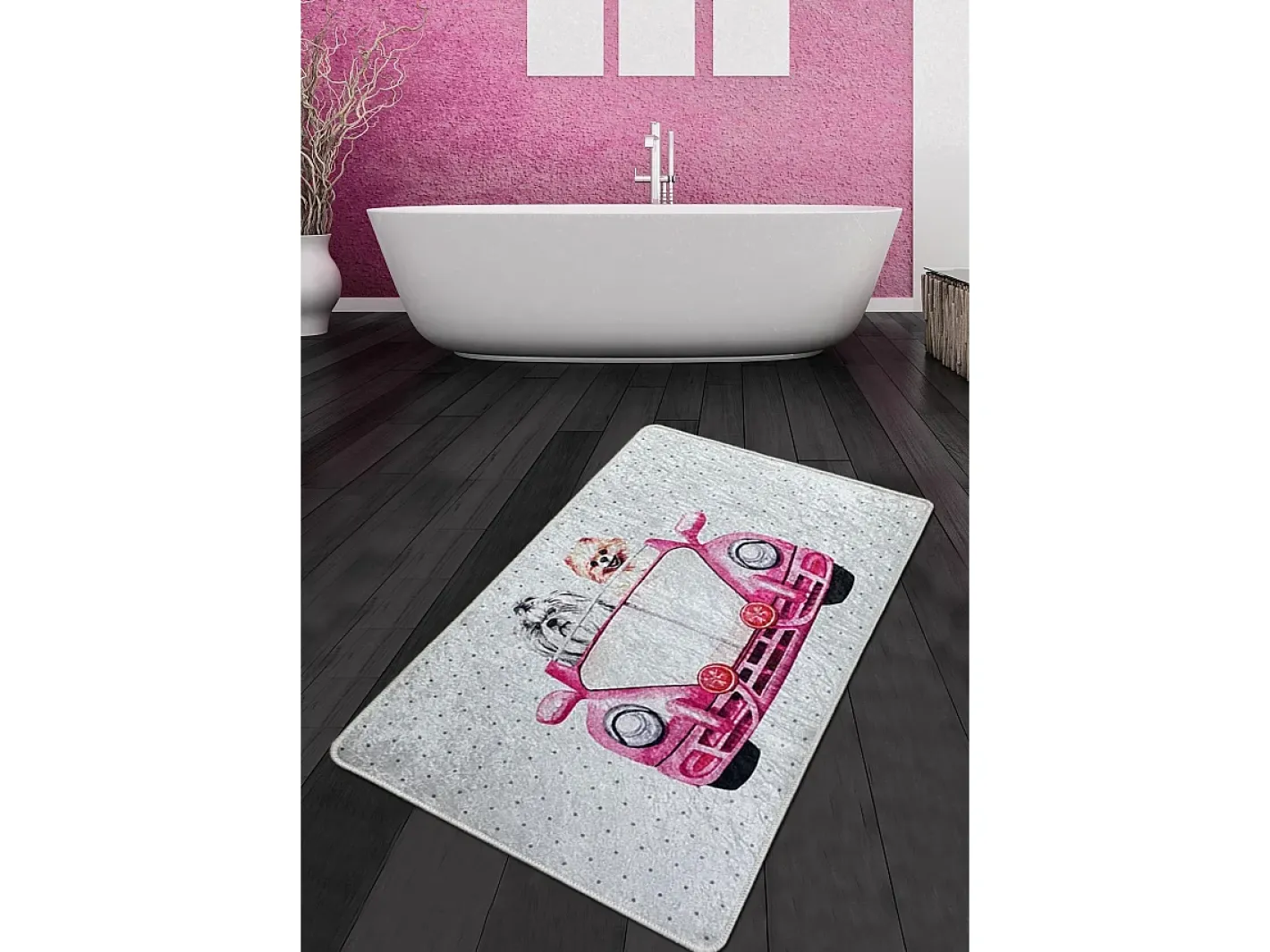 New Alfombra de baño Dogs Vosvos Djt (80 x 100) Multicolor