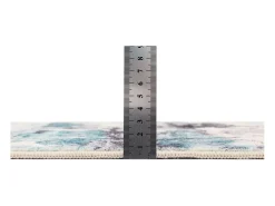 Online Alfombra de baño estampada con pelo suave 70x120 cm Turquesa multi Ariella Azul turquesa