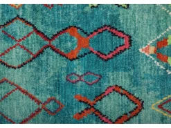 Alfombra De Baño|Ropa De Cama-Alfombra de baño estampada con pelo suave 50x60 cm Turquesa Ariella Azul turquesa