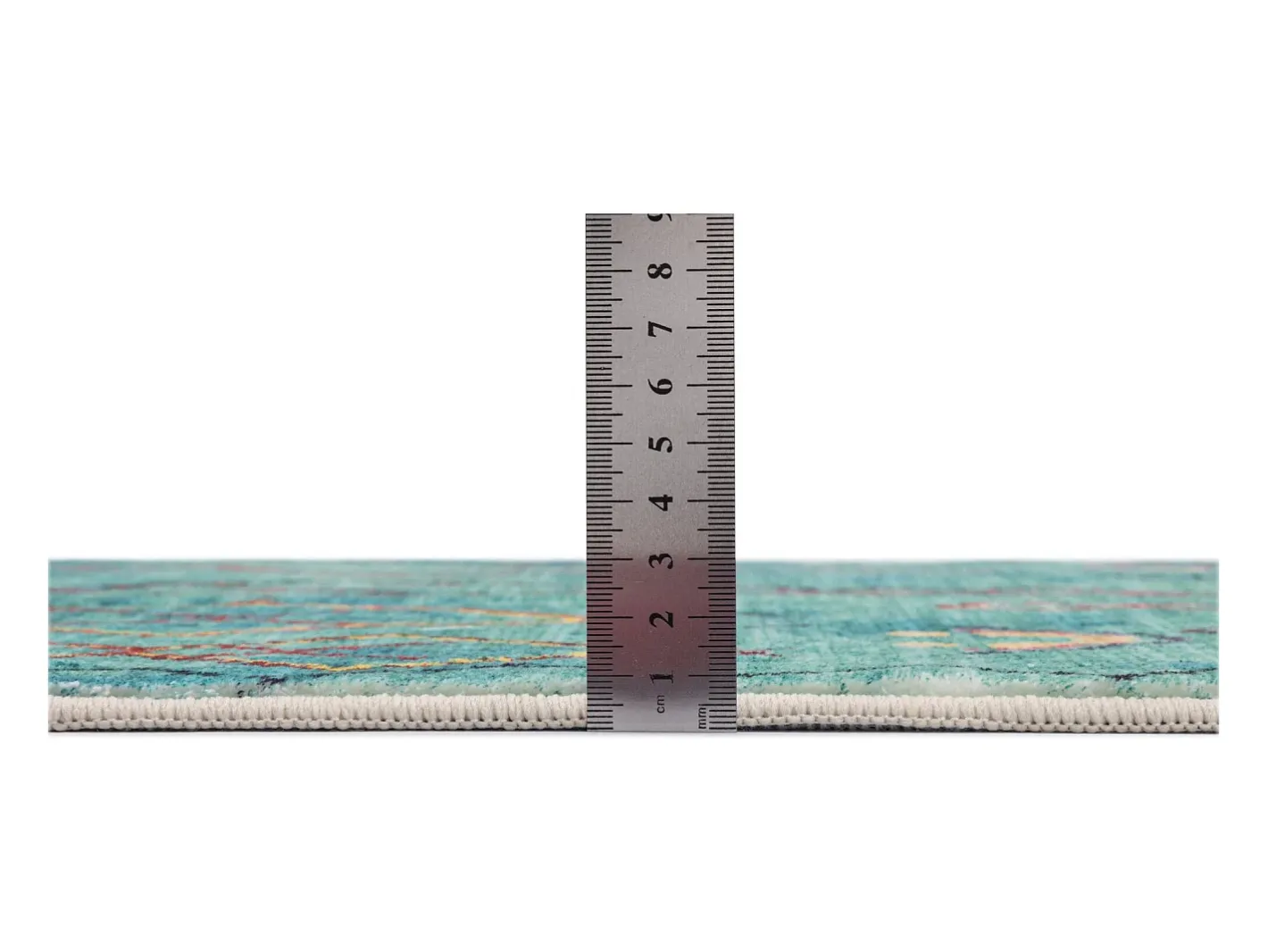 Alfombra de baño estampada con pelo suave 60x100 cm Turquesa Ariella Azul turquesa