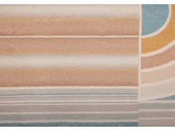 Outlet Alfombra de baño estampada con pelo suave 60x100 cm Colores pastel Ariella Multicolor