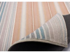 Outlet Alfombra de baño estampada con pelo suave 60x100 cm Colores pastel Ariella Multicolor