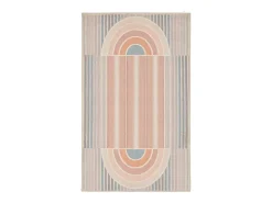 Outlet Alfombra de baño estampada con pelo suave 60x100 cm Colores pastel Ariella Multicolor
