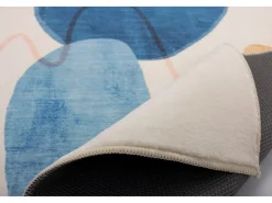 Alfombra de baño estampada con pelo suave 50x60 cm multi Ariella Azul
