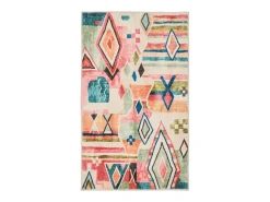 Alfombra de baño estampada con pelo suave 70x120 cm Colorido Ariella Multicolor Discount