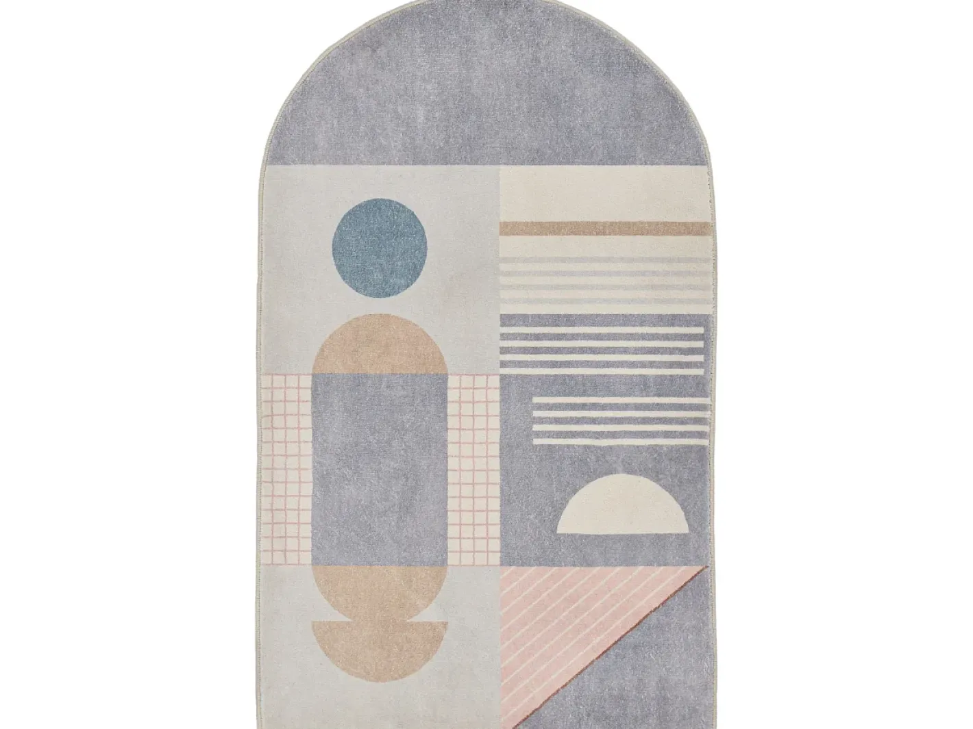 Alfombra De Baño|Ropa De Cama-Alfombra de baño estampada con pelo suave 70x120 cm multi Ariella Gris