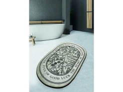 Alfombra de baño Fullof verde beige Multicolor