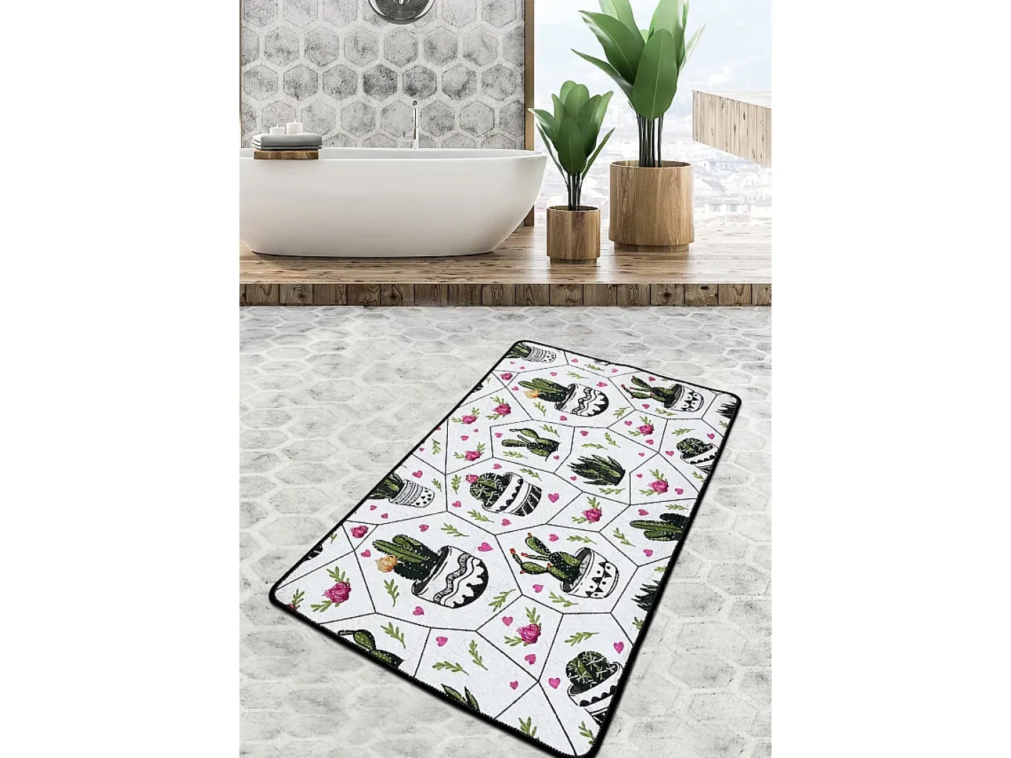 Alfombra De Baño|Ropa De Cama-Alfombra de baño Glauce Djt (70 x 120) Multicolor