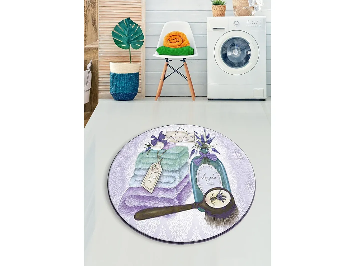 Alfombra de baño Lavanta (200) lila blanco menta marrón Multicolor Outlet